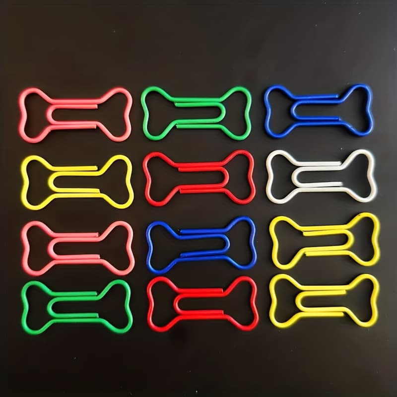 TEMU 30pcs -shaped Paper Clips - Durable Bone-compatible Clip Suitable For Office & School, Cute Design, Multipurpose Storage Clip, Perfect For Dog Lovers (ideal For Papers, Photos, )
