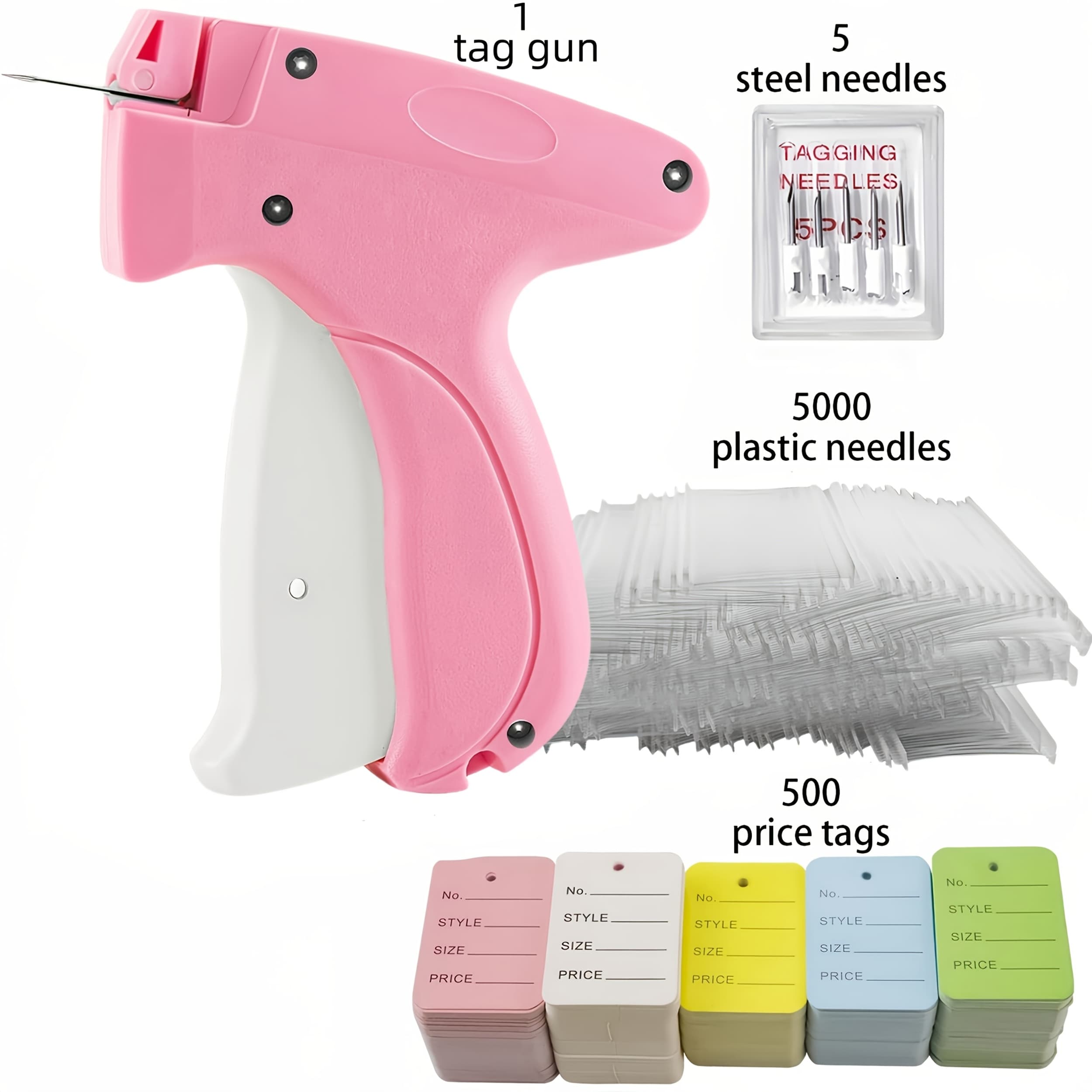 TEMU New Tag Gun, Includes Label Paper, Fasteners, Replacement Needles, Label Gun, Fine Needle Won't Damage Clothing, Without , Clothing Label Gun Used For Towels, Socks, Scarves, Dolls