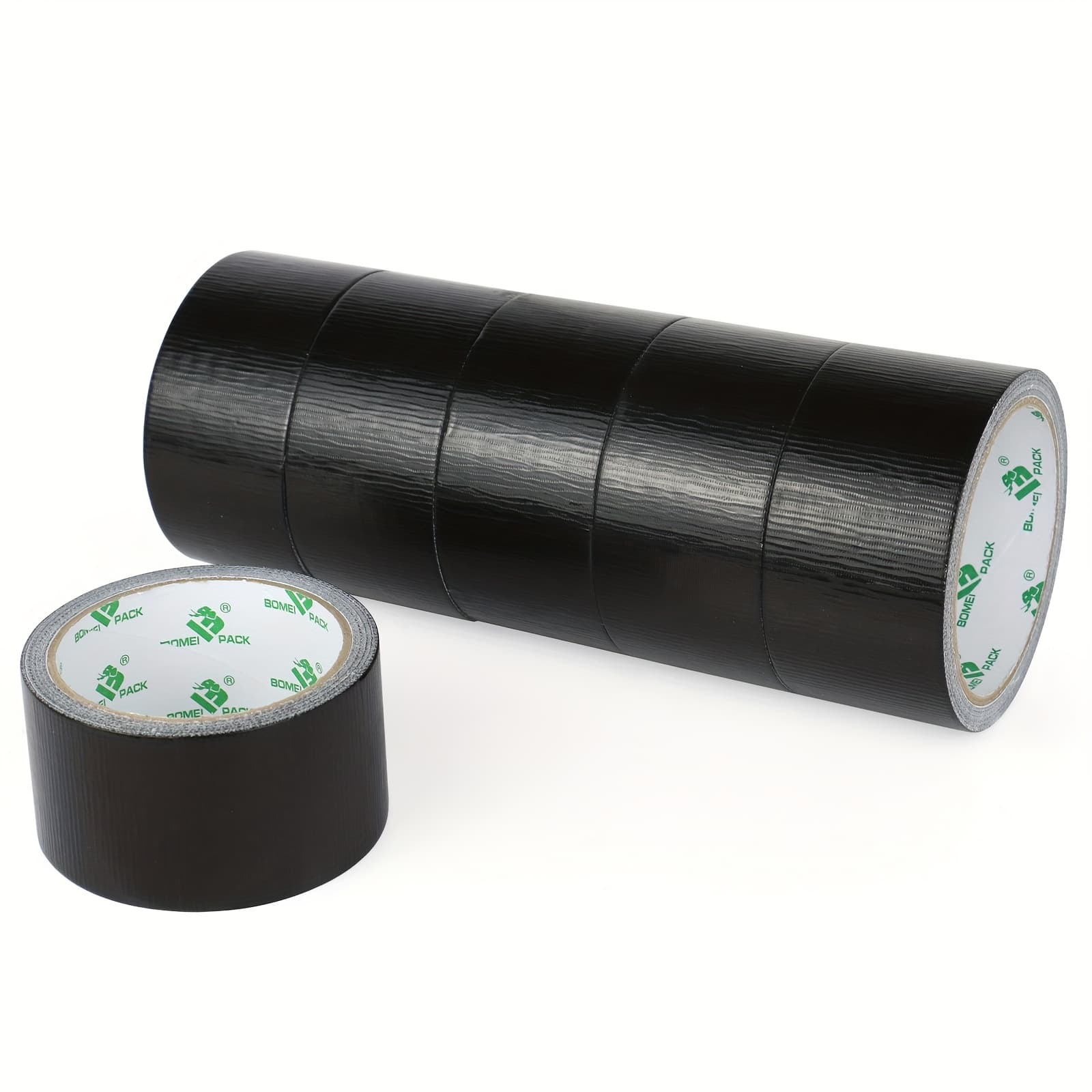 TEMU Packaging, 6 Rolls Of - Black 33ft X 1.98in - Strong, Flexible, , And Hand-tearable - For Repair, Industrial, Professional Use, Super Sticky Pipe Tape, Packaging Heavy Duty Industrial Tape