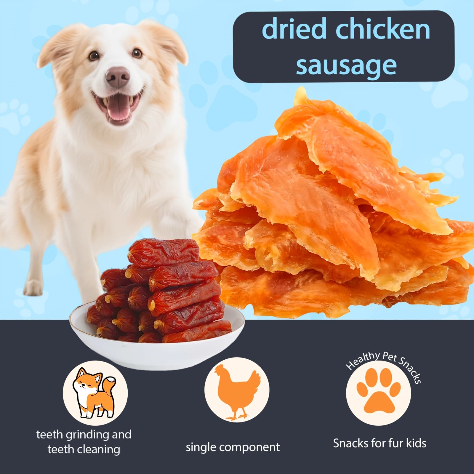 TEMU Chicken Jerky And Chicken Milk Stick Dog Treats For Small, Medium, & Large Dog - Healthy, , Soft, Make The Perfect Positive-reward Training Treats For Dog