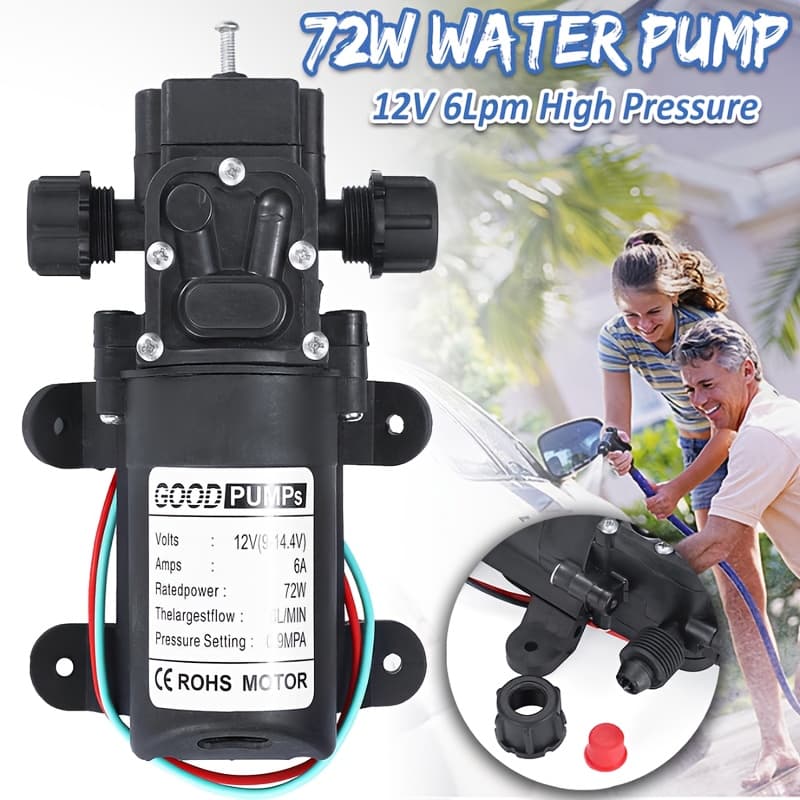 TEMU 6l/ High Pressure Diaphragm Self Pump 70w 12v Portable Self Pump Pump Accessories