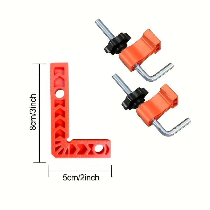 TEMU Woodworking 90-degree Right Angle Clamp Set - Precision For Framing, Cabinet And Box Assembly, Plastic Corner Clamps, Carpenter Square Tool Kit, For Accurate Measurement