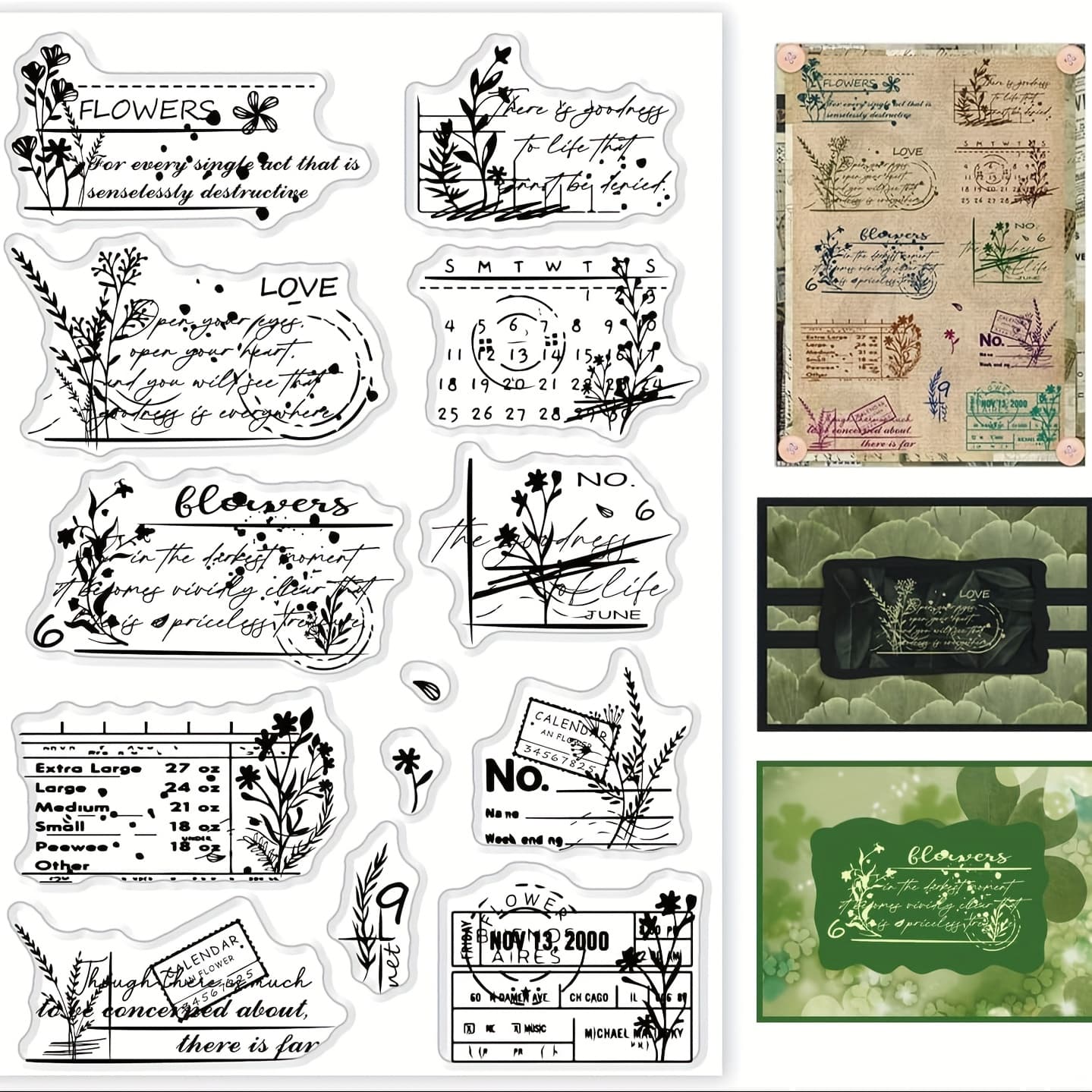 TEMU Letter Transparent Stamps, Diy Scrapbooking Decoration, Art Patterns, Greetings, Gifts, Transparent Stamps, Transparent Silicone Stamps For Card Making, Photo