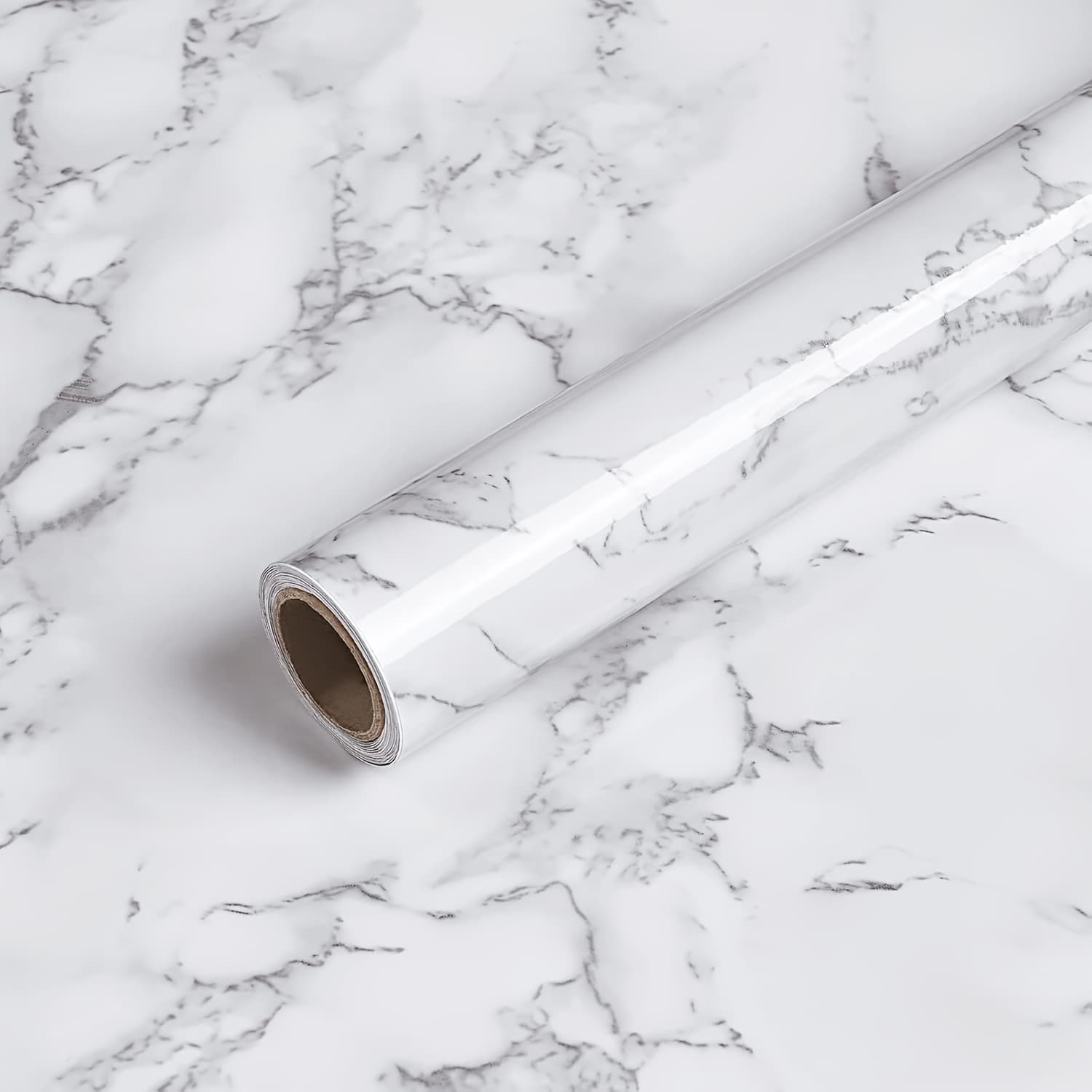 TEMU 1 Roll Self-adhesive Marble Pattern Wallpaper - 40cm X 200cm - Easy To Clean - Suitable For Living Room, Kitchen, Bathroom, Commercial Spaces, , Walls, Etc.