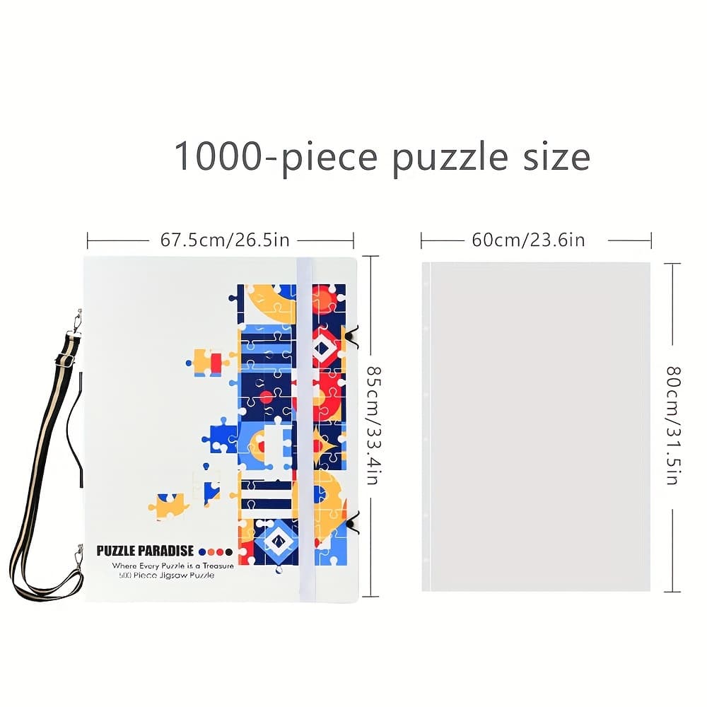 TEMU 500-1000pcs Puzzle Storage Folder: Portable Large Jigsaw Game Organizer With -quality Pockets, To 20 Puzzles, Dustproof And Protective Puzzle Accessories For 1000pcs