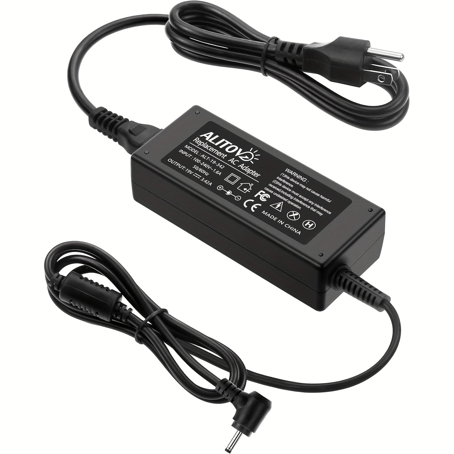 TEMU Alitove 19v 3.42a 65w Laptop Charger For N15q8 N15q9 N16p1 N20c5 Cb3 Cb5 C738t C740 C720 C720p 1 5 A515-54, A13-045n2a Pa-1450-26 For Ac Adapter Power Cord (3.0mm X 1.1mm Plug)