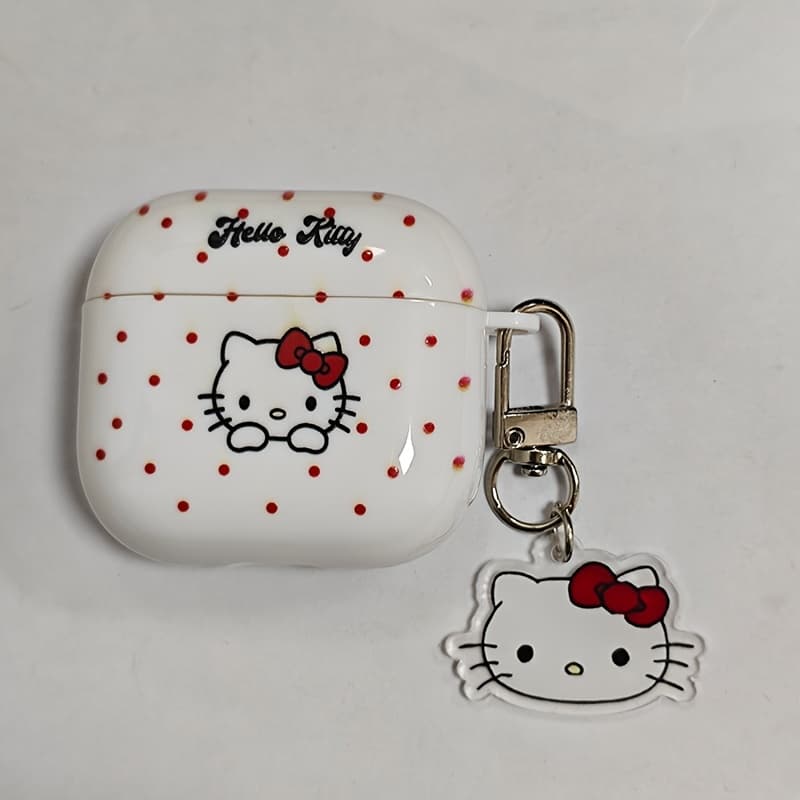 TEMU Cute Polka Dot Pattern For Earphone Case, Suitable For /3/pro/pro 2/pro 3/for Airpods 4, Soft Tpu Material, Adorable For Iphone Earphone Cover