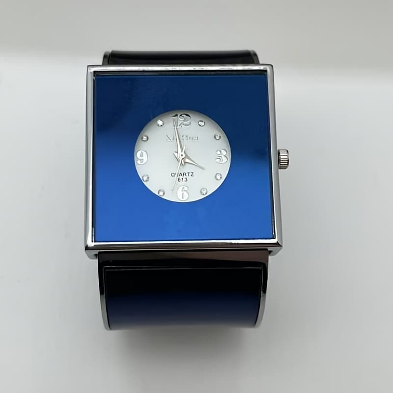 TEMU Elegant Large Dial Quartz Watch For Women With A Personalized Bracelet