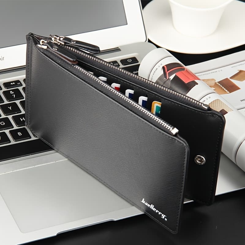 TEMU 1pc Of Men's Faux Leather Card Case, A With Multiple Slots For Credit Cards