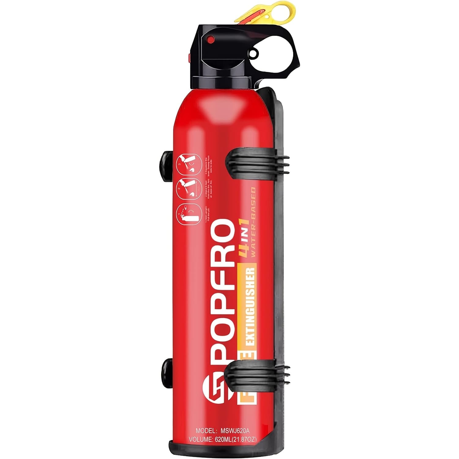 TEMU Portable Fire Extinguisher | Home, Garage, Kitchen, Four-in-one Fire Extinguisher | For Electrical, Textile And Oil Fires | Non-toxic, Easy To Clean | Wall-mounted