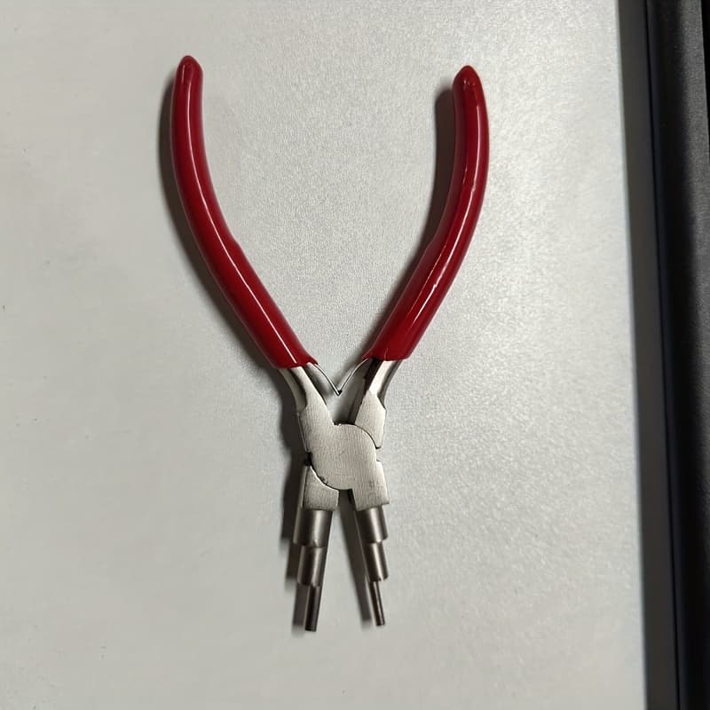 TEMU 6-in-1 Jewelry Making Pliers Carbon Steel Looping Wrapping Pliers, Round Nose Beading Wire Shaping Tool, Rust Proof Six-step Bail Pliers For Jewelry Tools - Pack Of 1