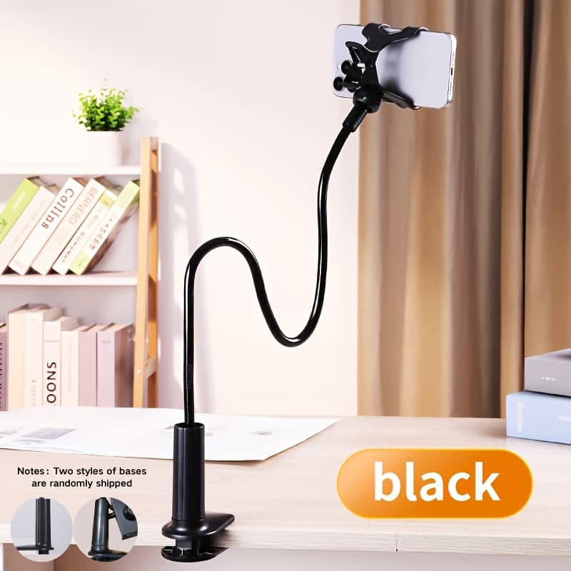 TEMU 1pc Gooseneck Phone Holder Bed Flexible Arm, Overall Length 28inch, 360 Adjustable , Overhead Cell Phone Mount Stand For Bed, Desk, All Cellphone, Festival Gifts, 2 Styles Of Basesare