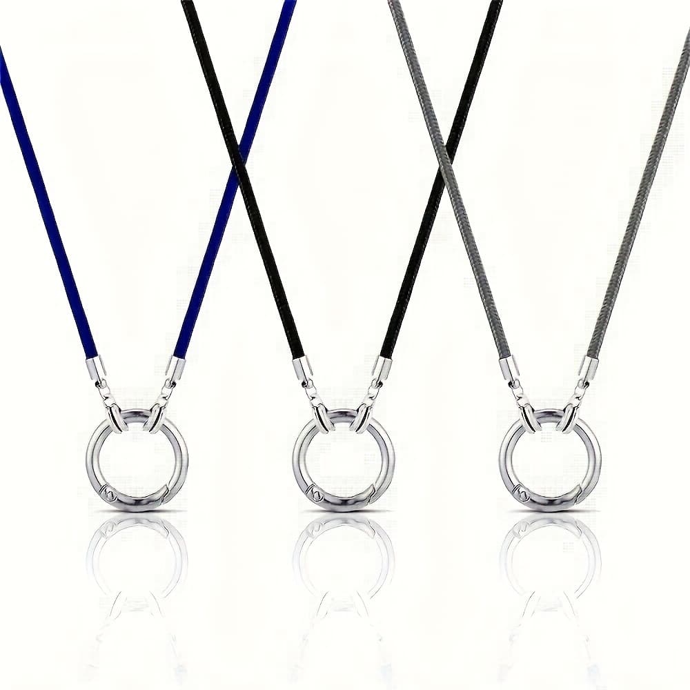 TEMU 3pcs Chic Eyeglass Chain Set - Minimalist Alloy & Nylon Rope Fashion Glasses Lanyard With Open For Women