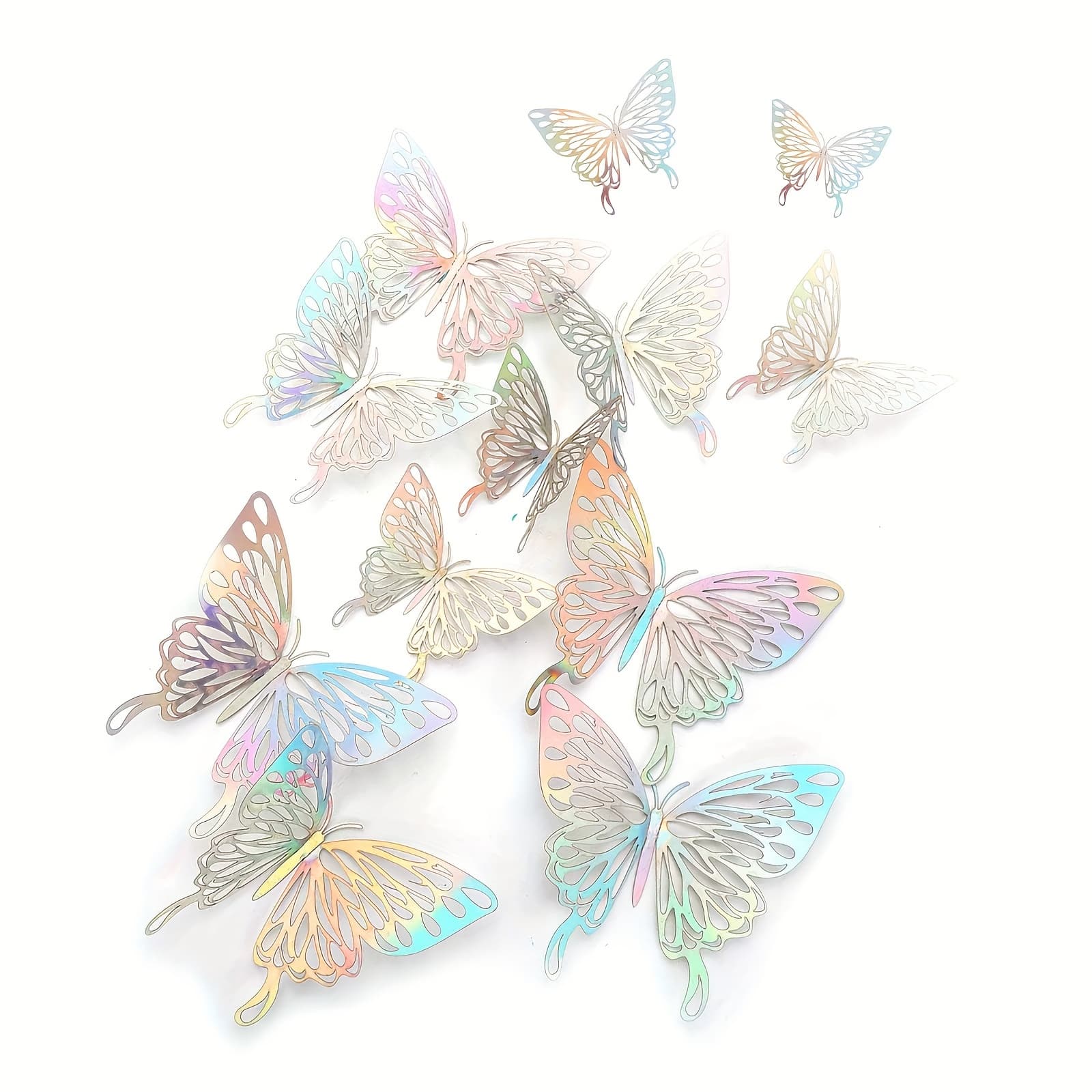 TEMU 12pcs 3d Wall Decors, Diy Art Wall Sticker, Removable & Reusable, For Bedrooms, Nurseries, Classrooms & Parties