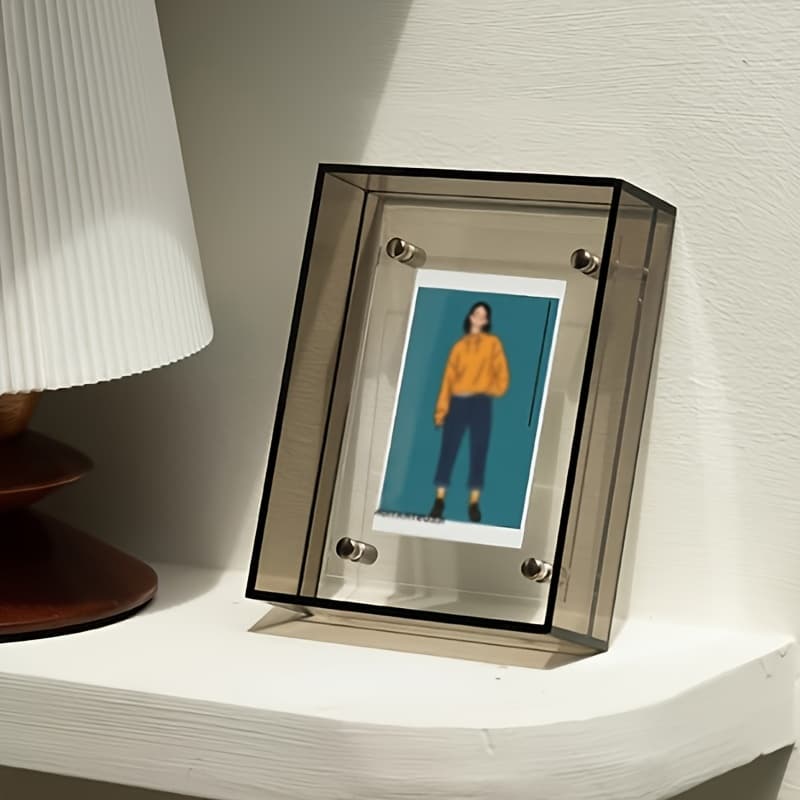 TEMU 1pc Of Transparent Acrylic Photo Frame For, Suitable For Posters And Photos, Ideal For Bedroom Walls Or Desktop Display