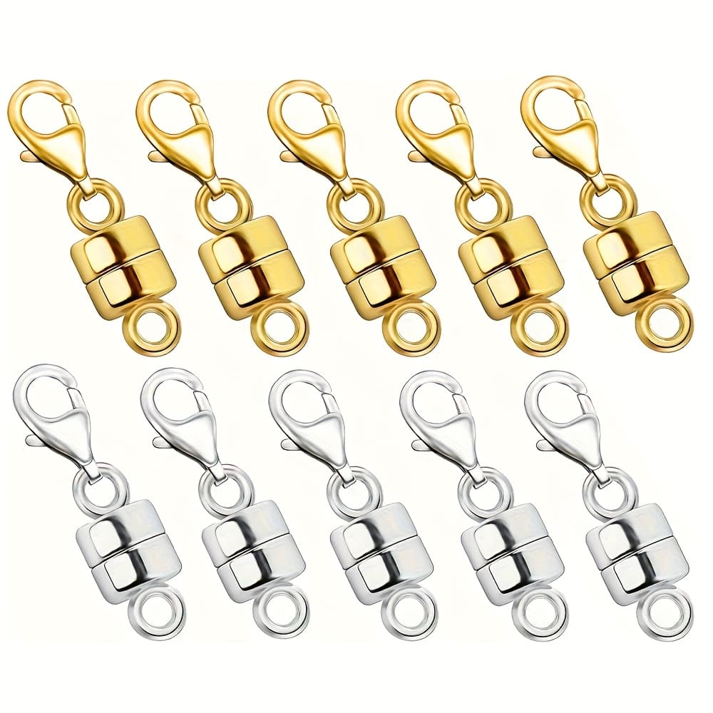 TEMU Magnetic Necklace Clasps And Closures With Lobster Clasp Magnet Jewelry Clasps For Bracelet Necklaces Chain