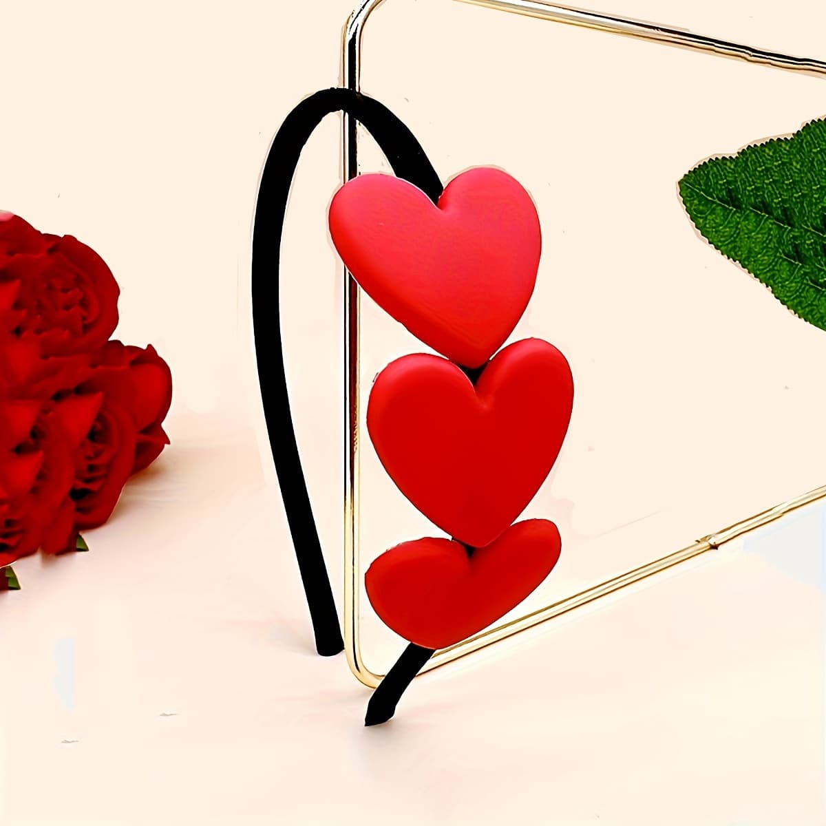 TEMU 1pc Valentine's Day Trendy Fashionable High-quality Holiday Party Decoration Hairband