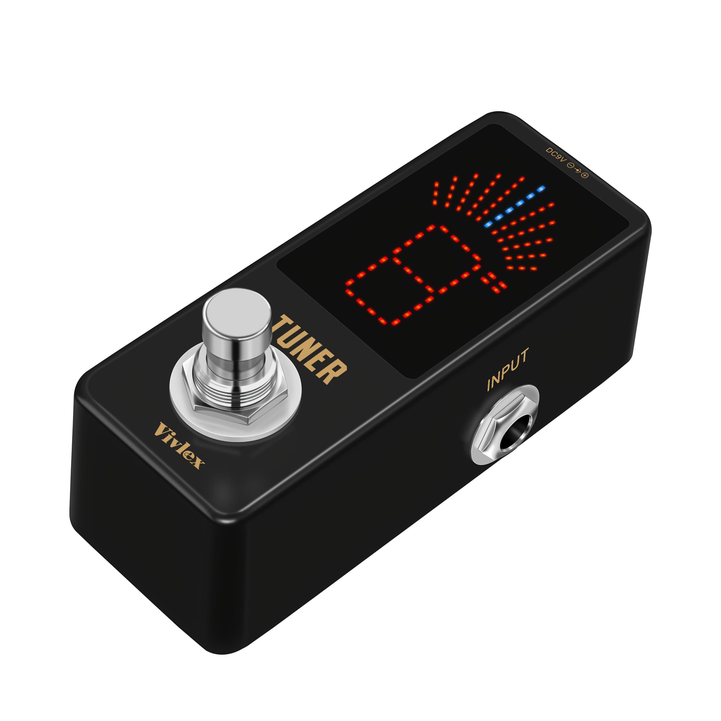TEMU Guitar Tuner Pedal, Chromatic Guitar Tuner Pedal Fast And Accuate Tuner For + - 1 Cent With Pitch Indicator For Electric Guitar And True Bypass, Power Supply Is Not Included