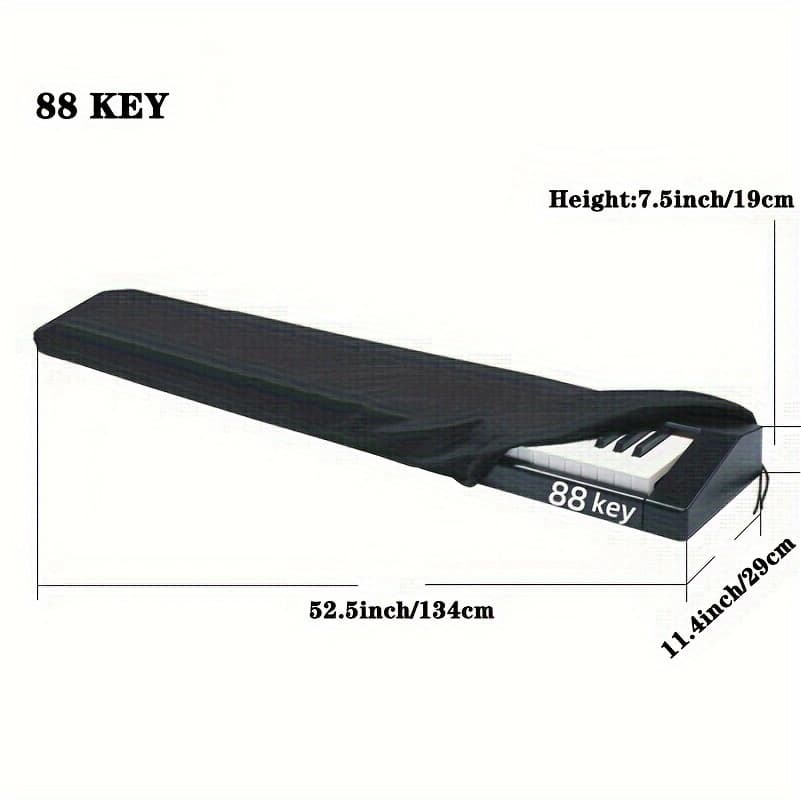 TEMU 1pc Piano Keyboard Dust Cover, Electric Piano Keyboard Covers For , Full Cover Drawstring Lock Music Keyboard Protector Cover For 61 Keys And 88 Keys