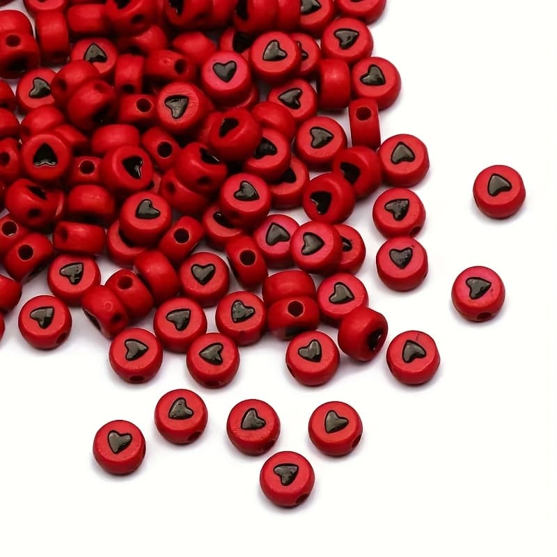 TEMU 200pcs Acrylic , Can Into Valentine's Day Hand Bracelets, Suitable For Making - Perfectly Match Bracelets, Necklaces And Handmade Decorations
