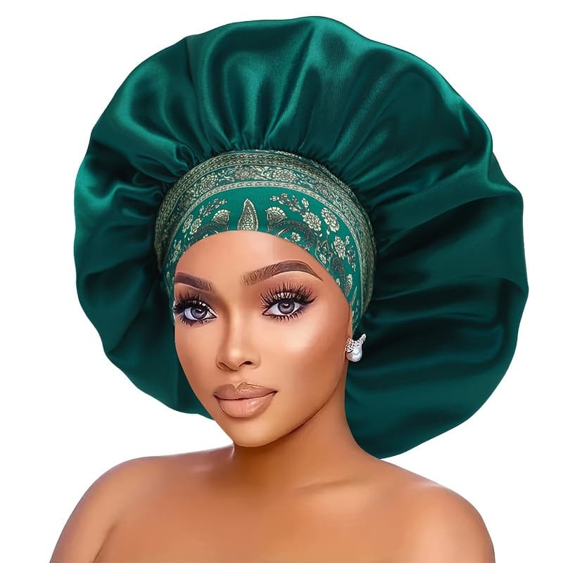 TEMU Bohemian Paisley Pattern Women's Night Sleep Original Skin-friendly Protect Hair Girl Bath Long Hair Straight Hair Curly Hair Women's Hat