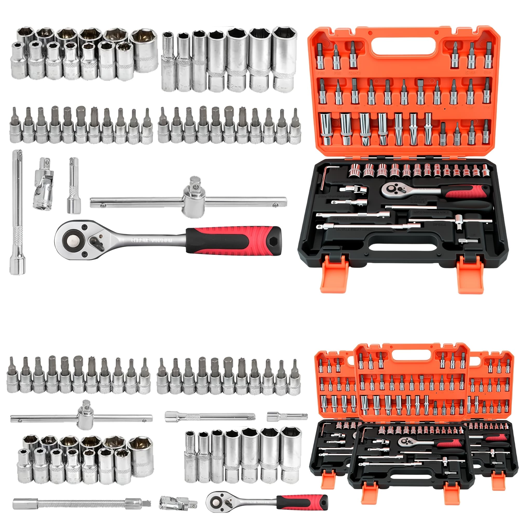 TEMU 899/52pcs Professional Tool Set, Multi-functional Toolbox, Portable Design, For Home And Car Repair, A Tool Set For Enthusiasts And Professionals, A Gift For , Local Shipping