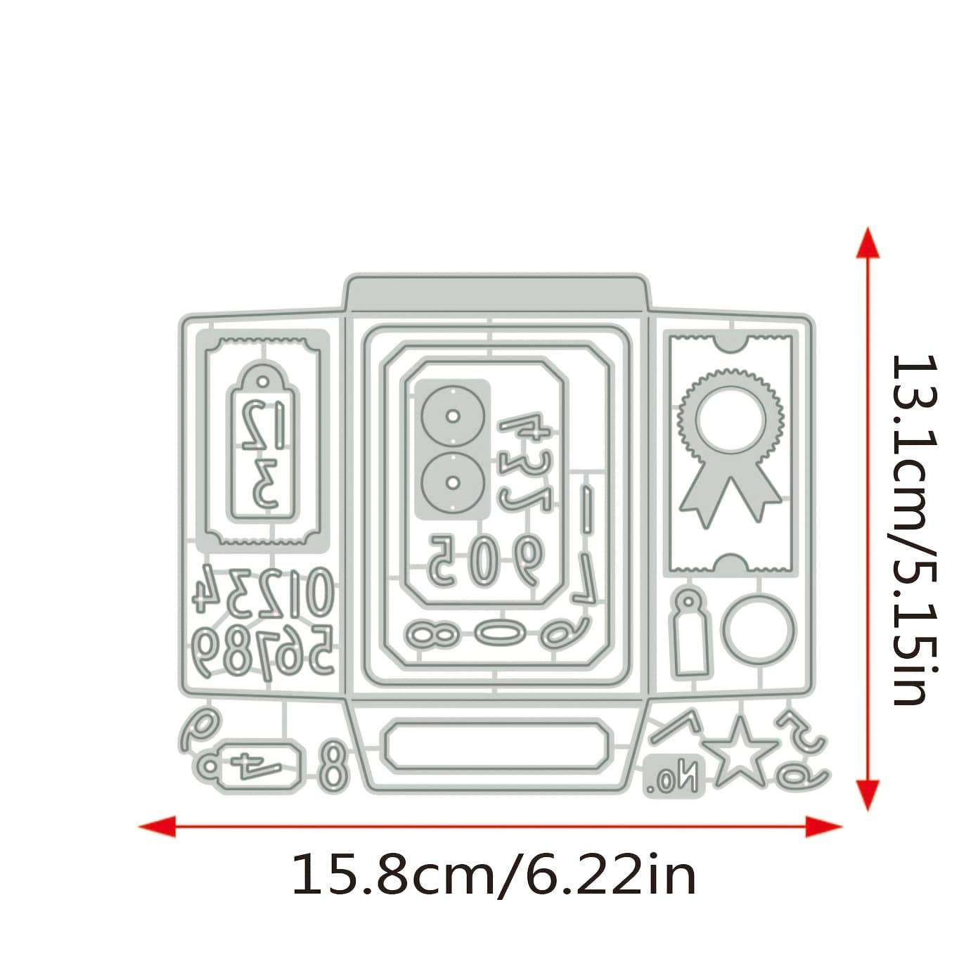 TEMU 1pc Metal Cutting Dies Folder Diy Paper Craft Knife Mould Blade Punch Stencils Dies