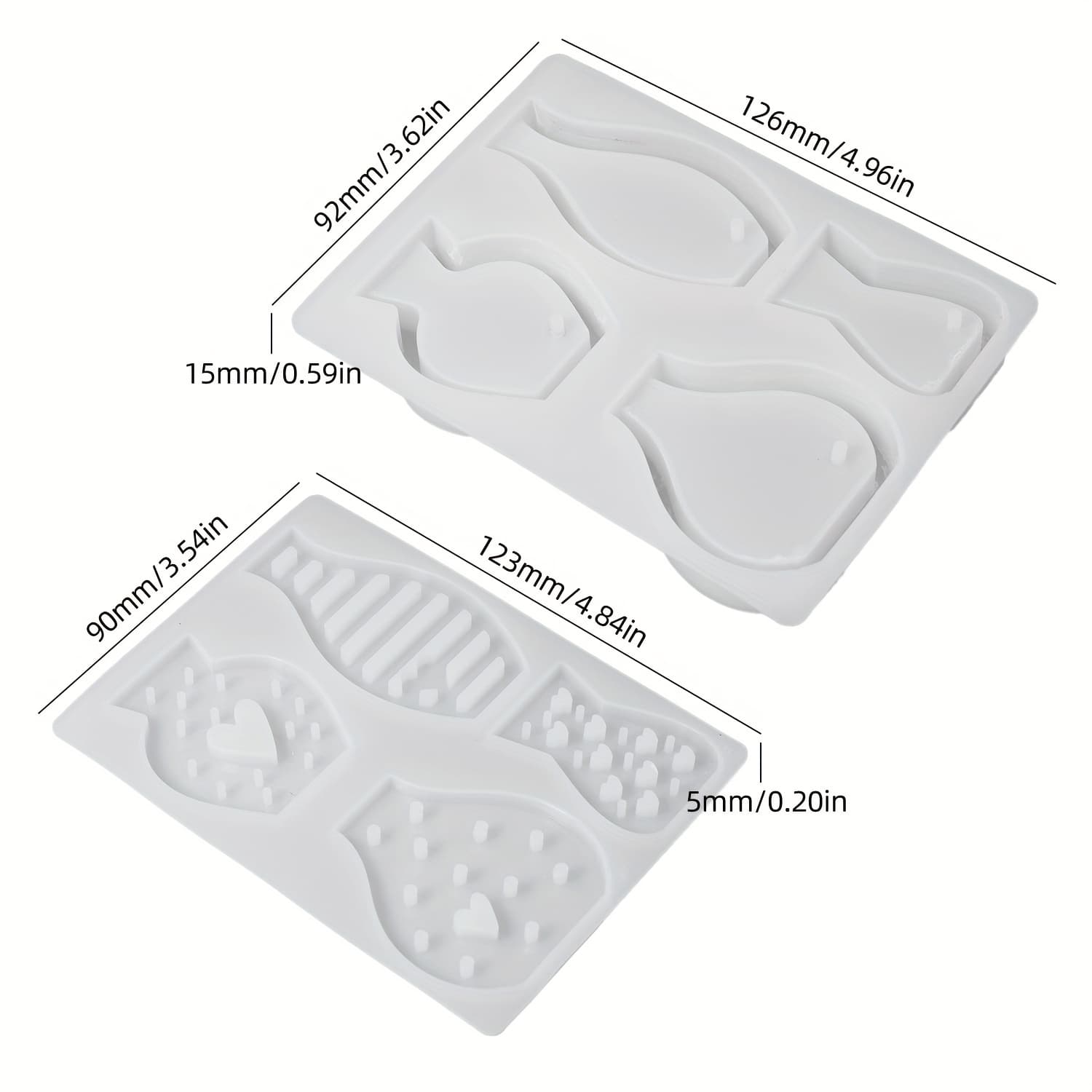TEMU Resin Silicone Mold 4-insert Vase, Light Box, Decorative Item, Home Desktop, Atmosphere Decoration, Festival Gift, Resin Gypsum , Gift, Silicone Mold, Enthusiast, Casting Mold