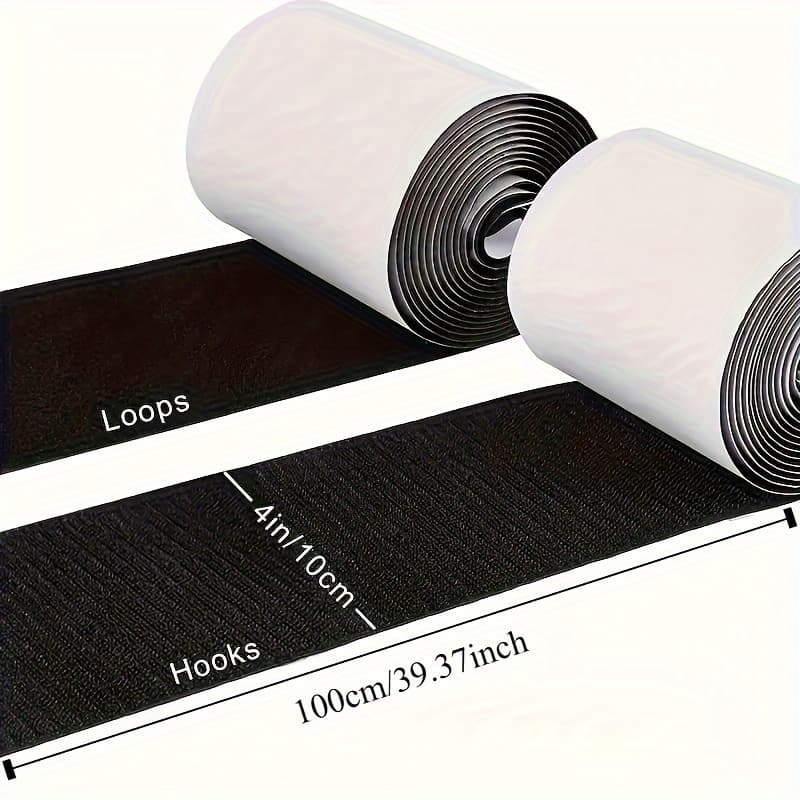 TEMU Sofa Cushion Replacement Non-slip Hook-and-loop Tape 2 Rolls, 4"x39.4" Polyester, Heavy Duty Adhesive Strips For Fabric, Outdoor Lounge Cushions, , No Electricity Needed