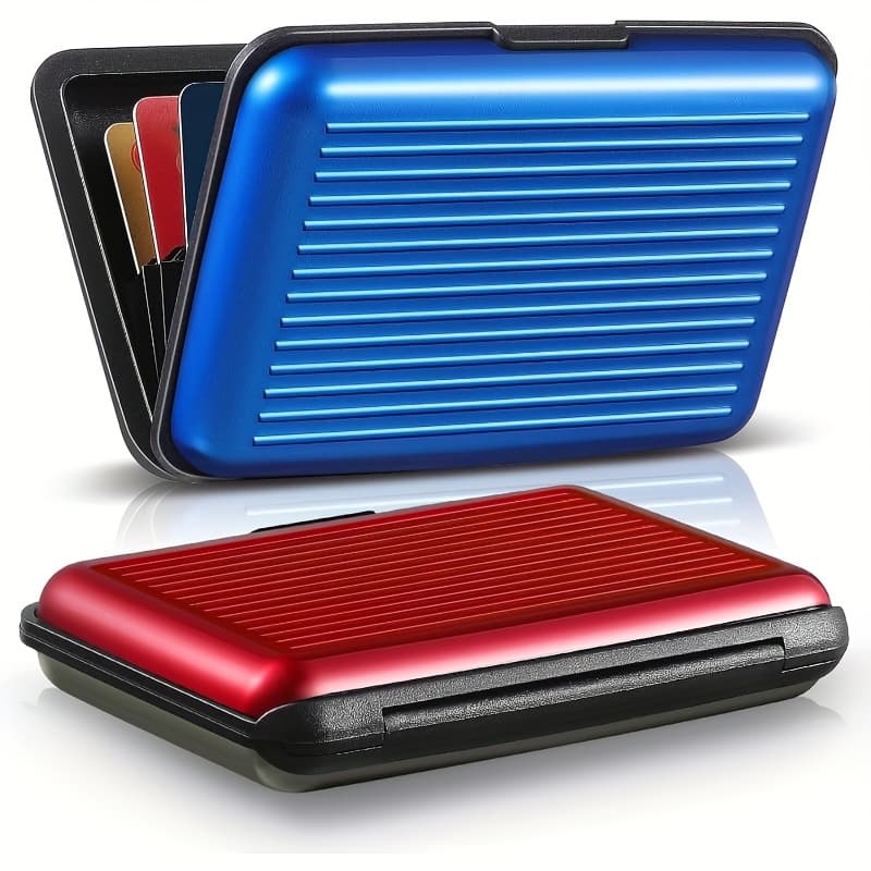 TEMU 2/3/4-pack Uitrs-thin Rpd Creative Card Hoider • Business Card Hoider With 6 Compartments For Id Cards And Wallets, Anti-theft, , , Stylish