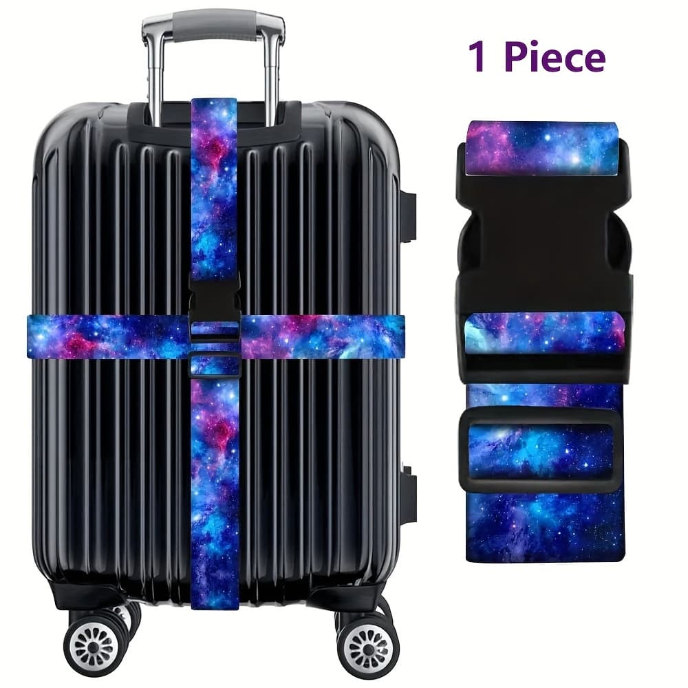 TEMU [fast Arrival] Adjustable & Durable Luggage Strap - Anti-theft Suitcase Belt With Secure Closure For Business & Travel