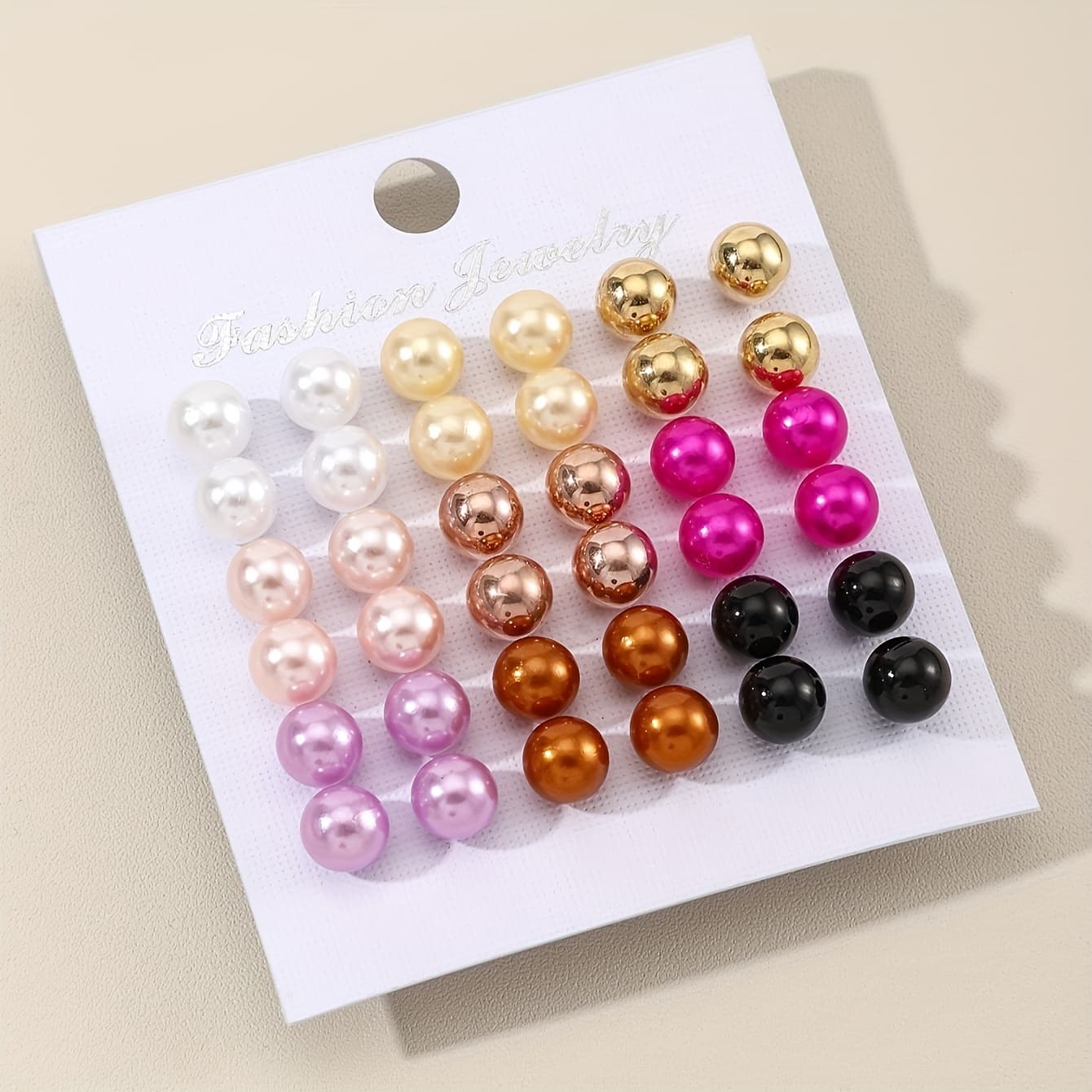 TEMU 36pcs Rose Red Pearl Stud Earrings Set Women' Earrings