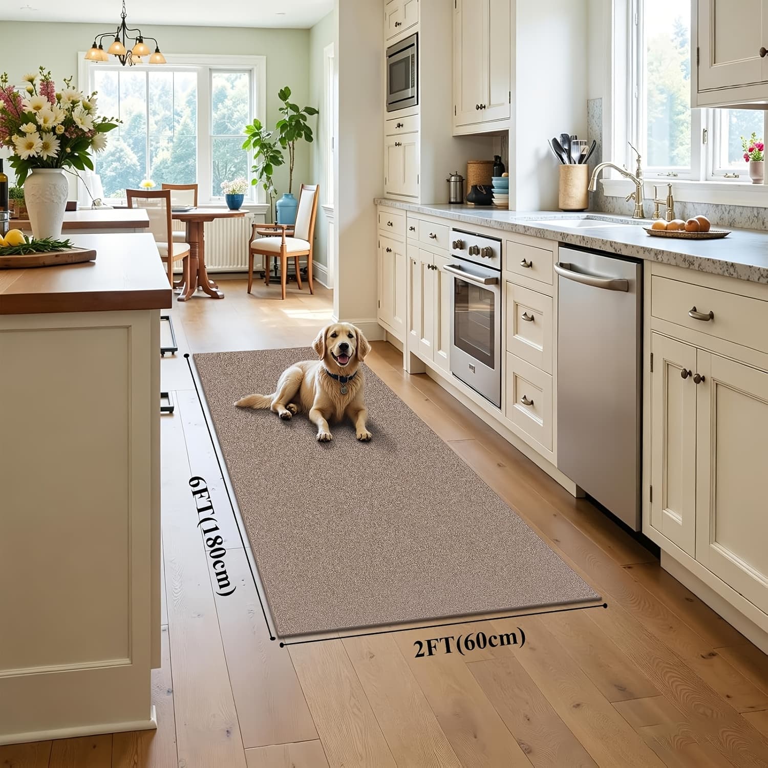 TEMU Indoor Outdoor Doormat 34"x71" Soft Absorbent Inside Door Mat Front Doormats Low Profile Entrance Mats For Dogs Non Slip Welcome Doormats For Entryway Kitchen Laundry Room