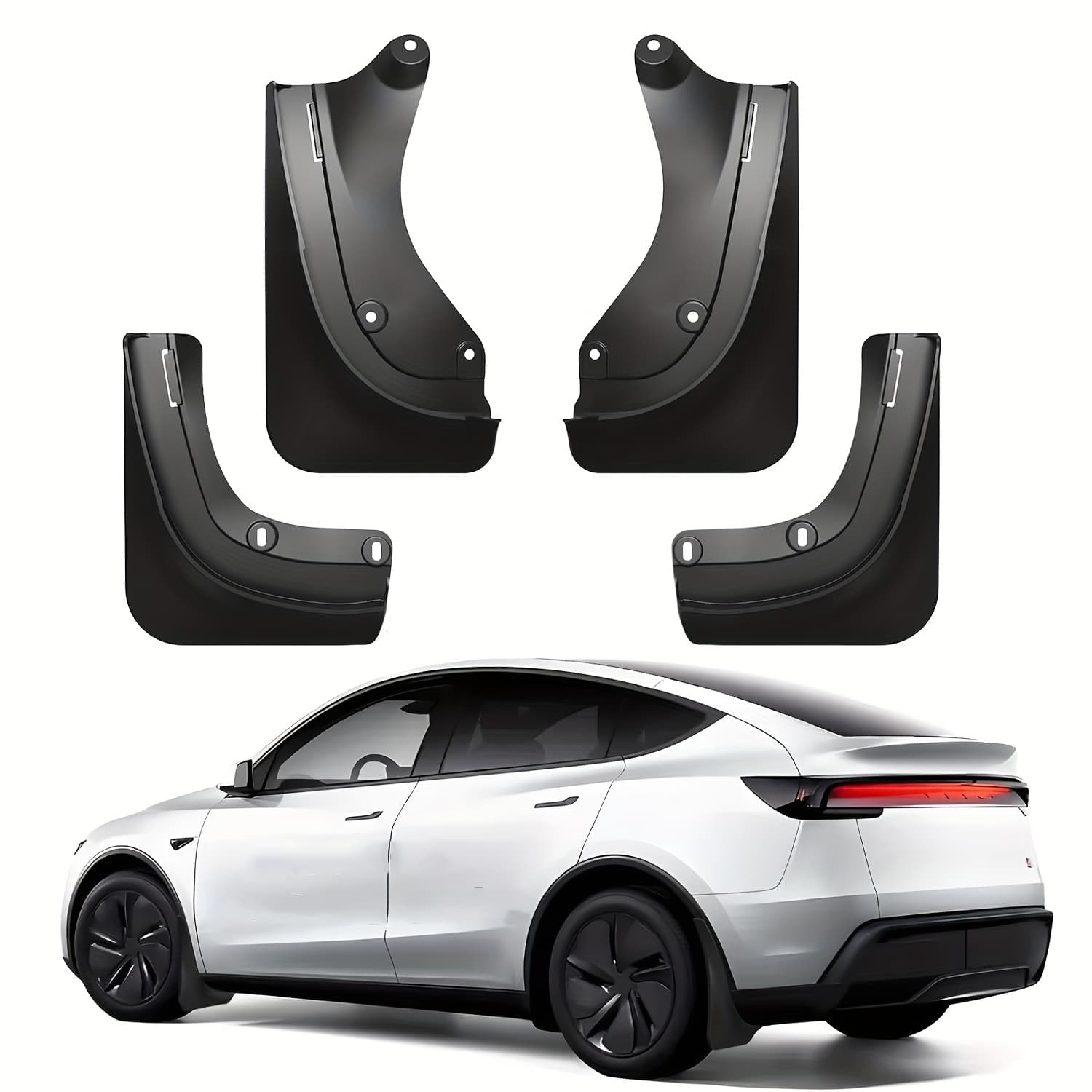 TEMU Mud Flaps Splash Guards For For 2025 2026 No Drilling Mud Guard, Tire Protector Mudflaps For 2025 2026 Exterior Accessories Set Of 4, Vehicle Protection, Offroad Accessories