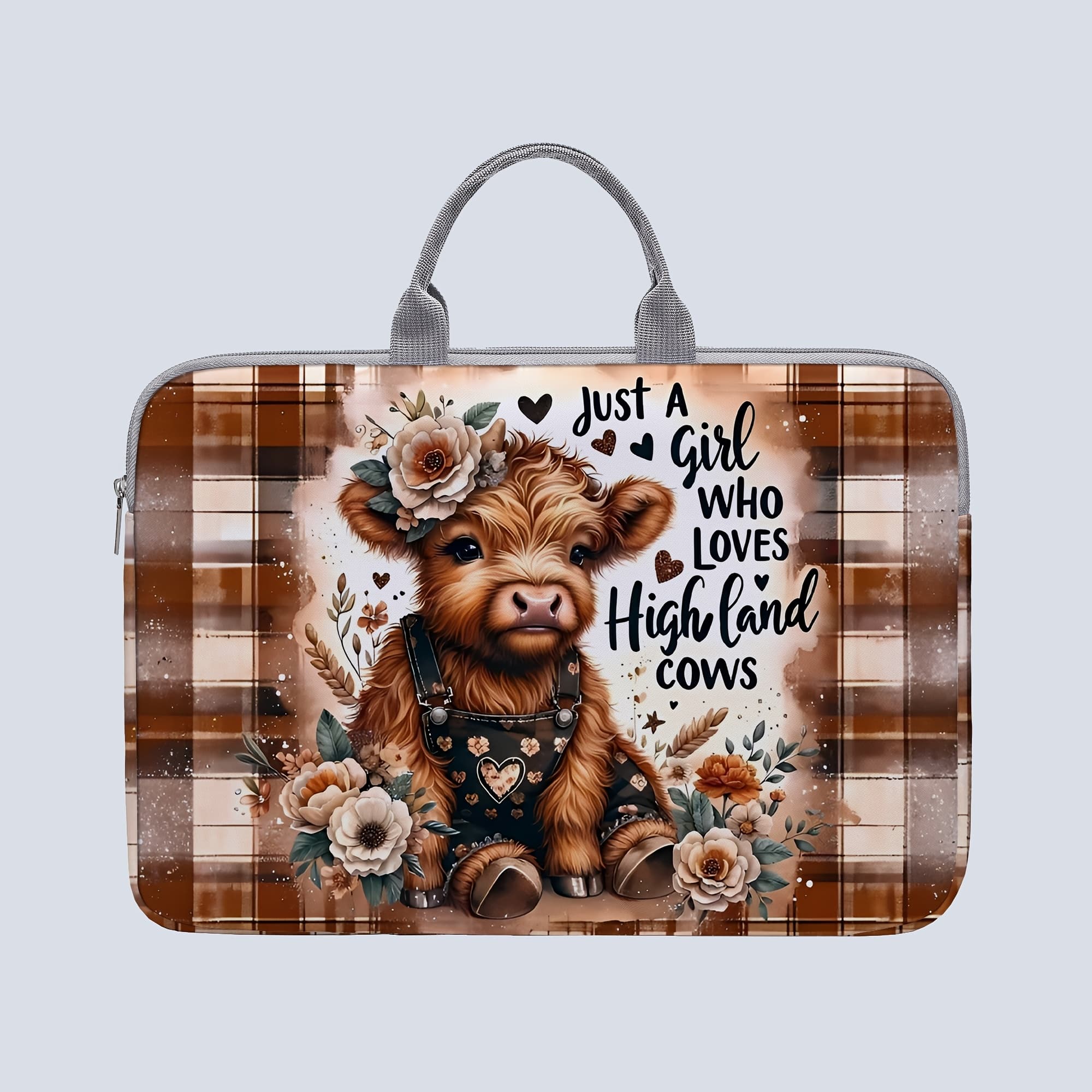 TEMU [1pcs Laptop Bag] Print Notebook Laptop Bag, Briefcase Fabric Cover Suitable For 14-inch Laptops, Soft Laptop Sleeve, Briefcase Tablet Sleeve, Laptop Zipper Case, Fixed Laptop Bag