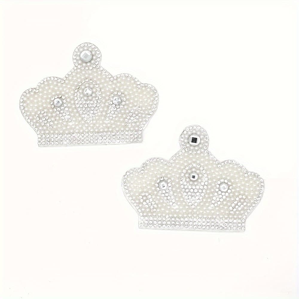 TEMU 2pcs Crown Clothing Bag Packaging Patch Ironing