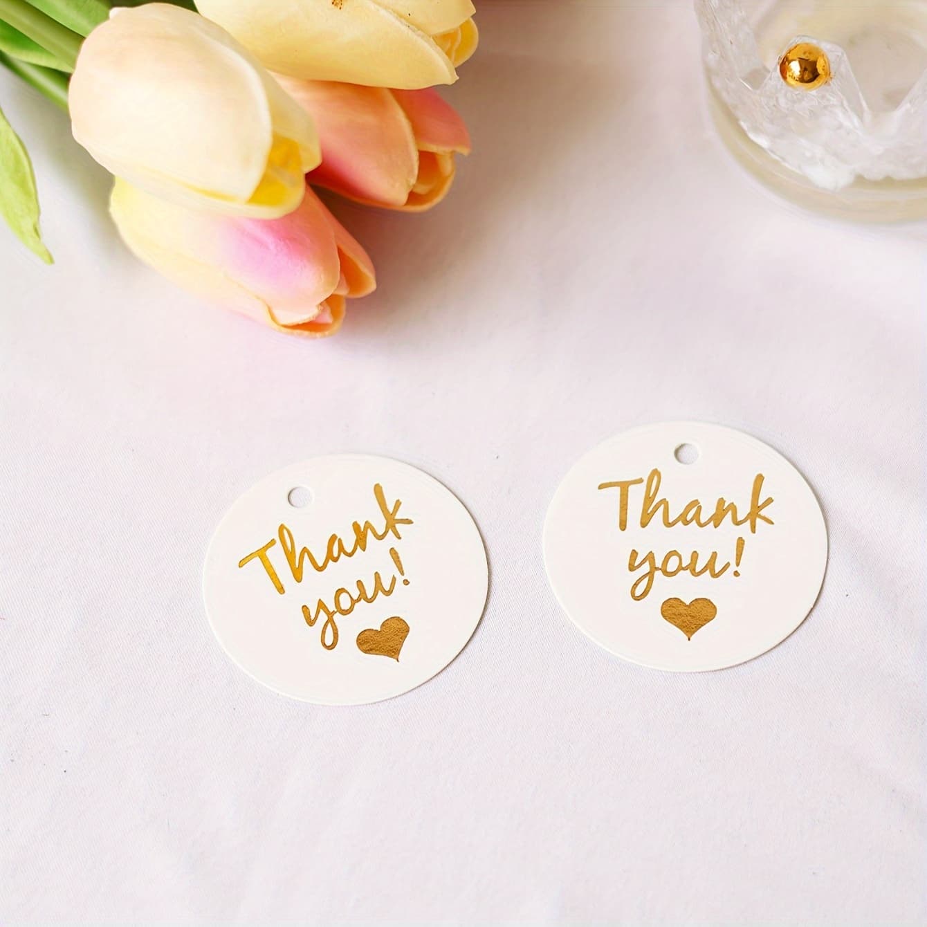 TEMU 100pcs (rope Gifts) -thank You Paper Gift Labels, Thank You Gift Labels, Diy Wedding Party Gift Labels, Birthday Gift Electric Hang Tags