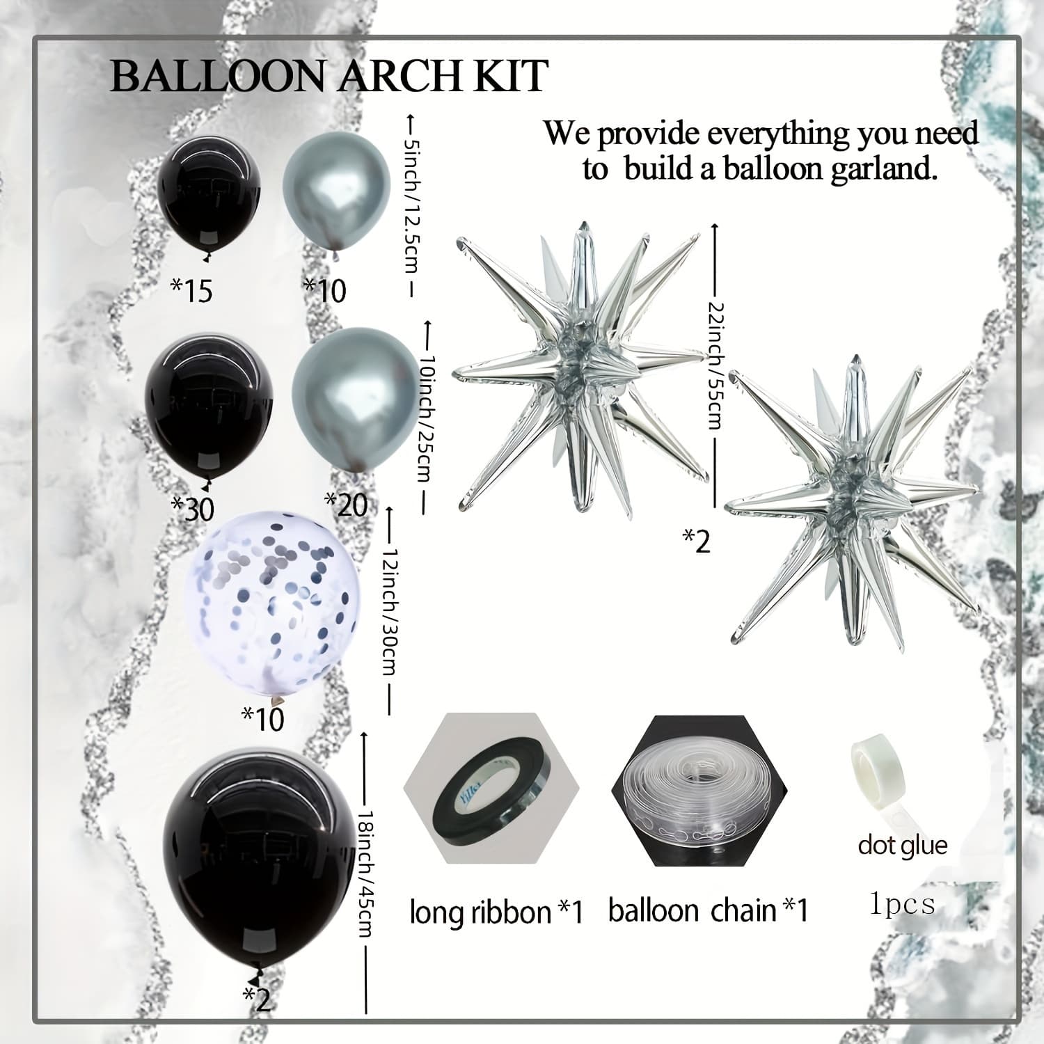 TEMU 89pcs, Balloon Decor Garland Arch Kit Simple Diy Assembly Without Power, Perfect Choice For Birthday, Wedding And Special Occasions