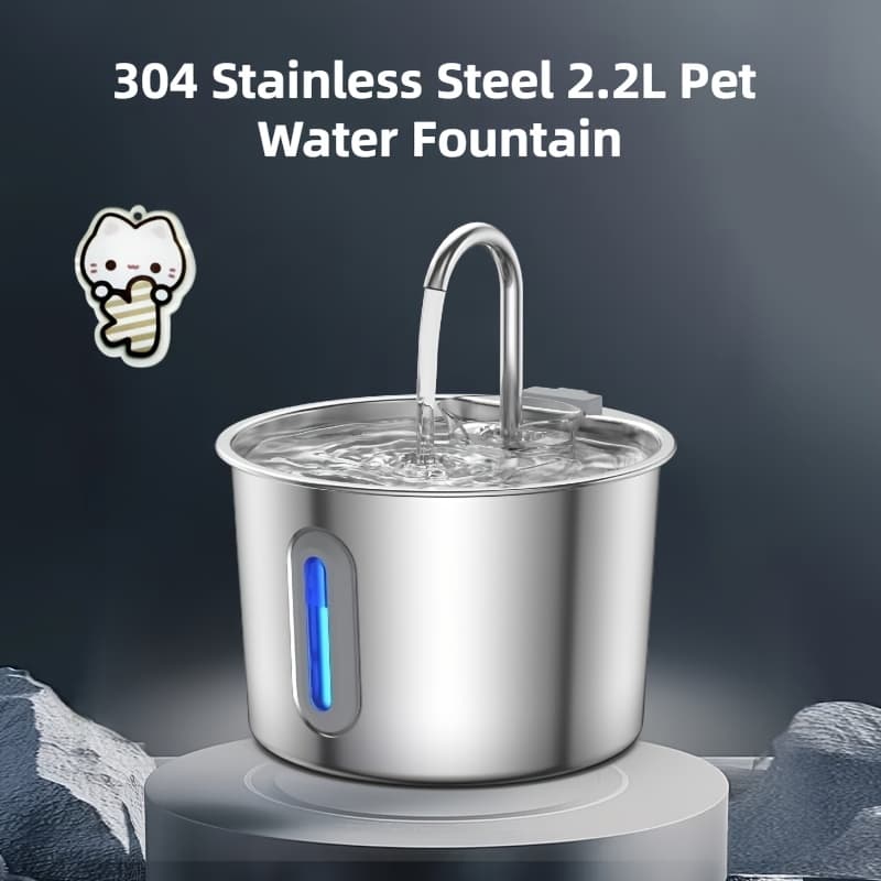 TEMU ( Sold Separately) + 2.2l Large-capacity Cat Water Fountain, Water Pump, Circulating Filtration, Usb Powered, For Your Pet's .