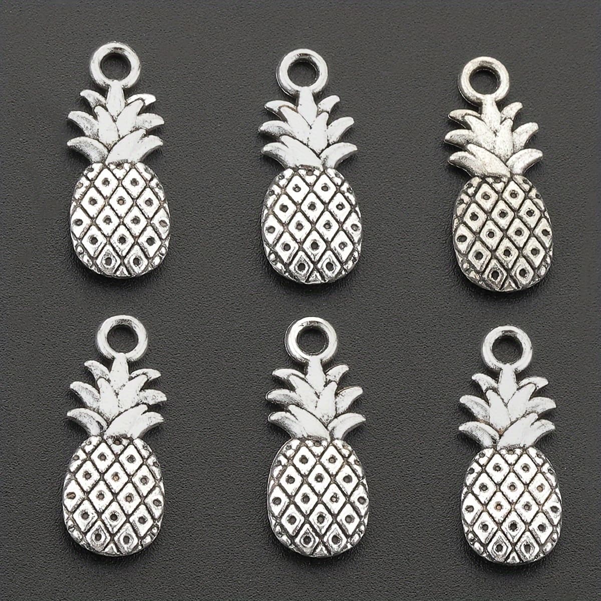 TEMU 20pcs Vintage Alloy Charms - Fruit Pendants For , Bracelets, Earrings, Keychains & Bag Accessories