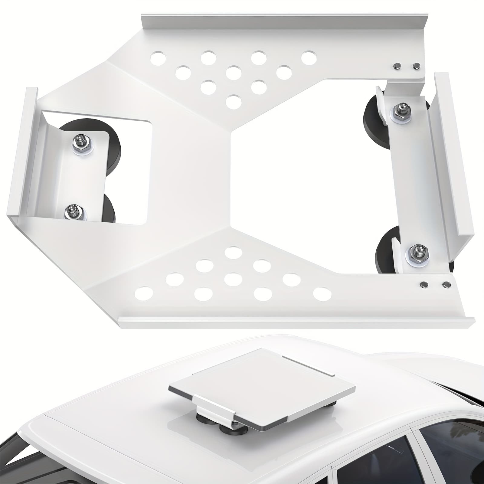 TEMU For Starlink Mini Mount, Magnetic For Starlink Mini Car Suction Cup Accessories Truck Rv Flat Rack Roof Sunroof Kit Boat V4, For Camping & Extreme (white)