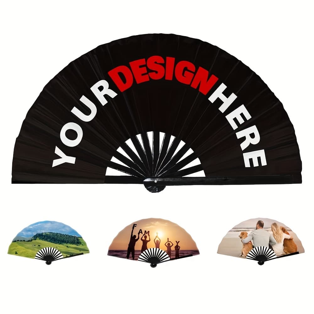 TEMU Dance Popping Fan, Personalized Handheld Fans With Photo Picture For Weddings, Dancing, And Parties, Foldable Decorative Fans For Women And Men