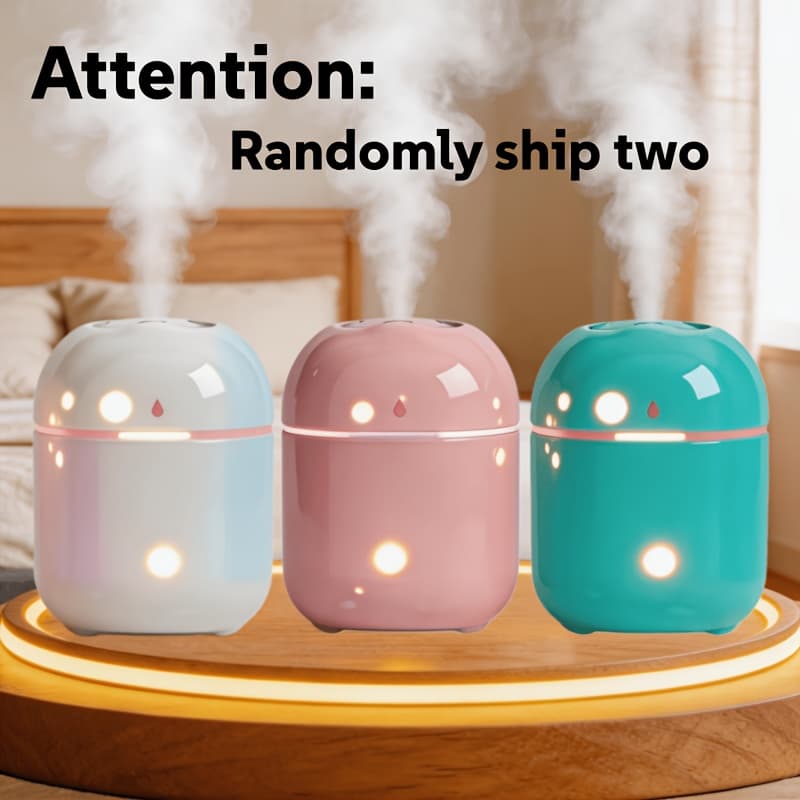 TEMU 2-pack Humidifier Diffuser Combo | Aromatherapy And Color Changing Night Light For Large Rooms, Bedroom, Office, Living Room | Gift