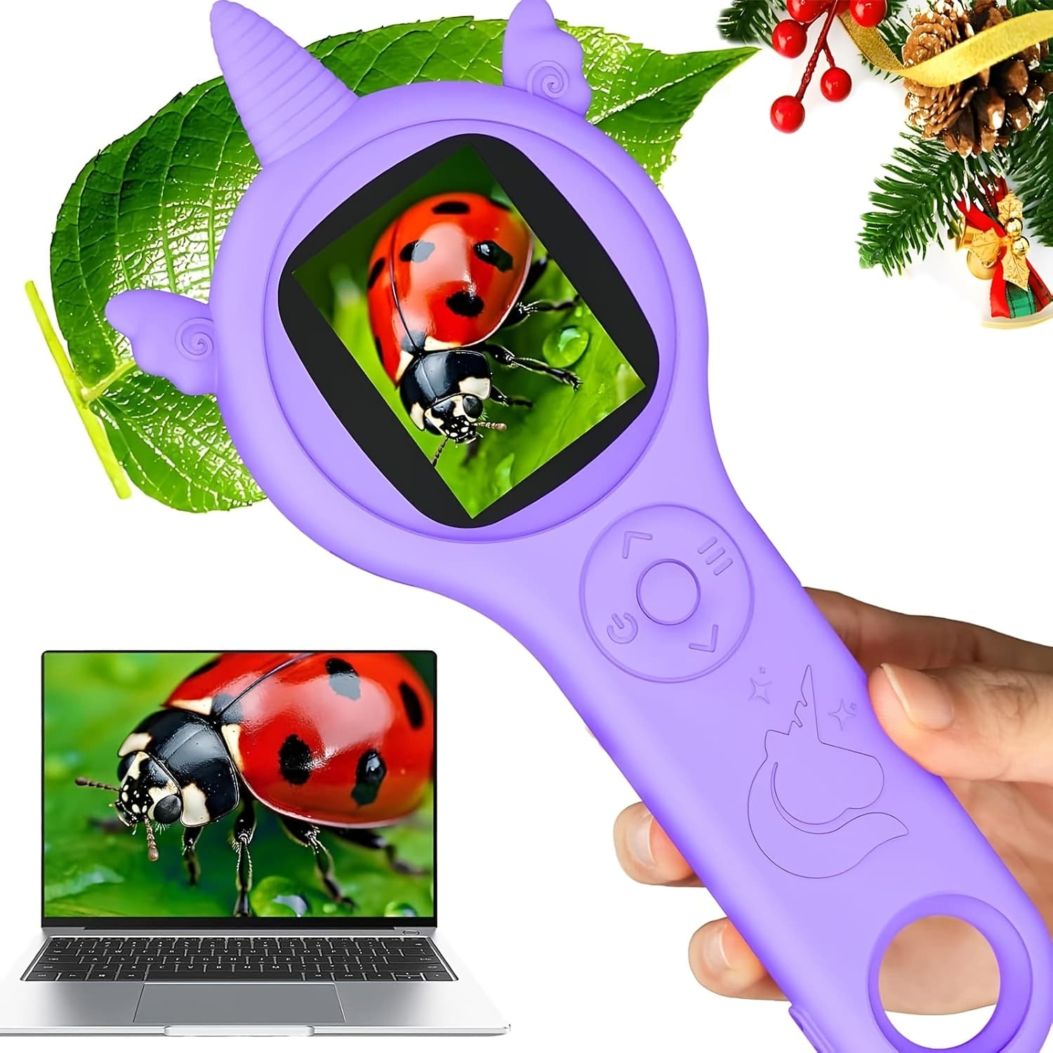 TEMU Kids Miniscope, Microscope For Kids, Mini Digital Microscope For Kids Educational Science Toys, Christmas Birthday Gifts For Age 3 4 Girls And Boys
