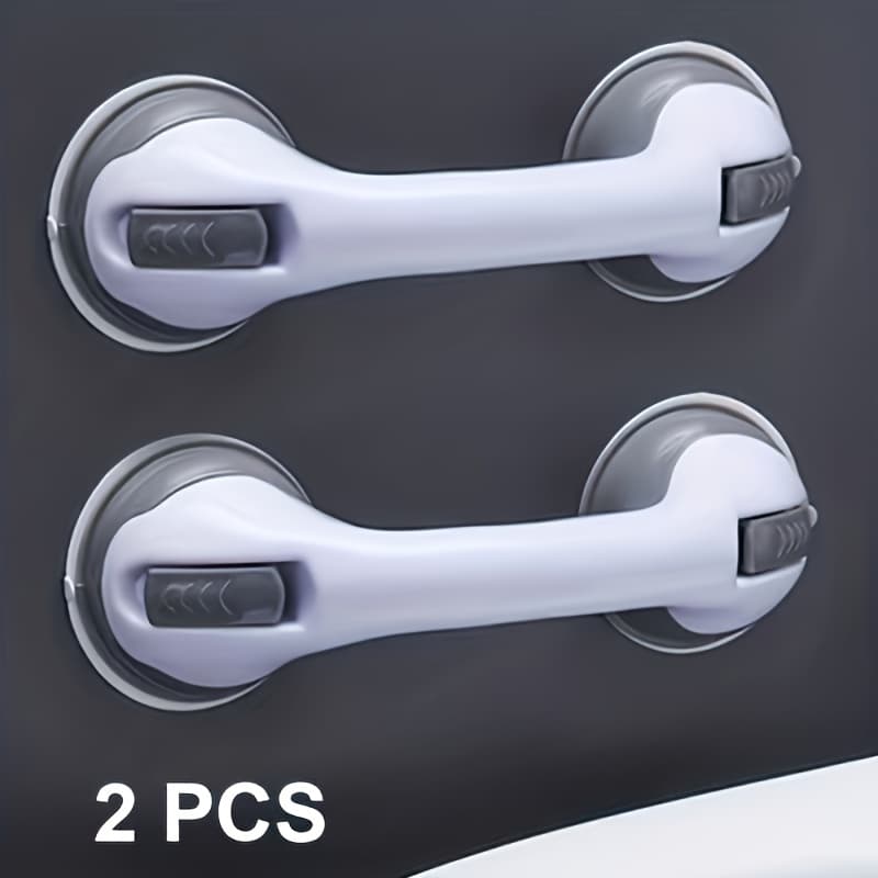 TEMU 2pcs Suction Cup - No Drill Shower Handles For Elderly, Adjustable Height Non-slip Safety Rail, Toilet Handrail ()