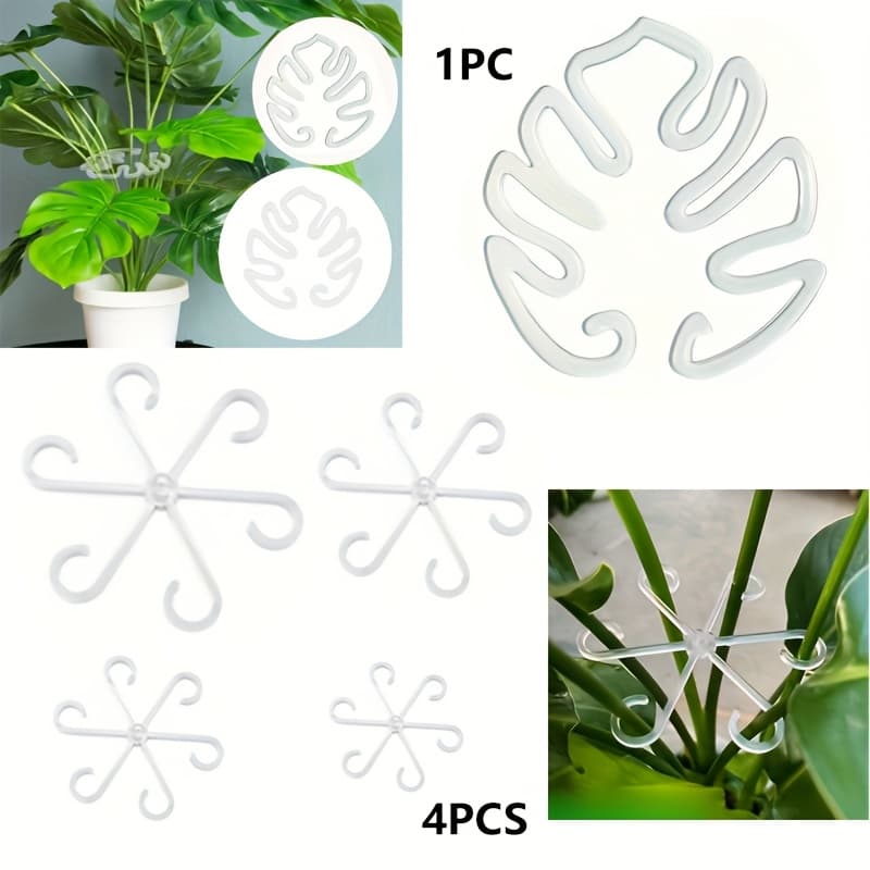 TEMU 5pcs / Transparent Plant Support Stakes, Anti-toppling Stakes For Plants, Monstera Stem Supports, Pothos Hydroponic Training Stakes, Plant And Flower