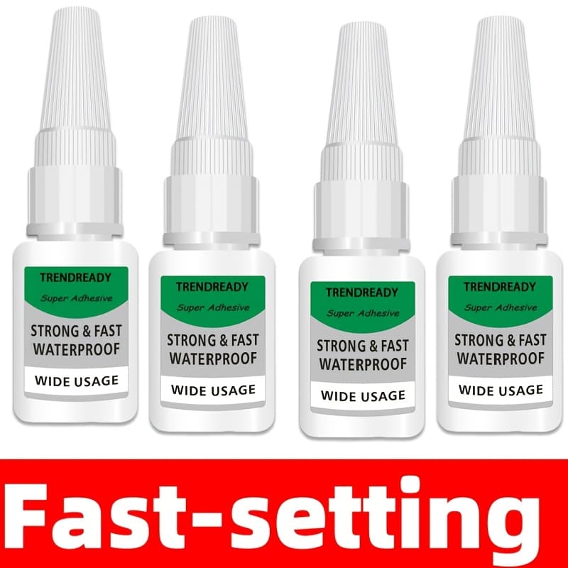 TEMU 4 Pack Glue - Clear Glue For Metal, Plastics & Oil- | Non-yellowing Craft Glue For Automotive Repairs, Leather Crafting & Artisan Projects | Wood Glue, Shoe Glue