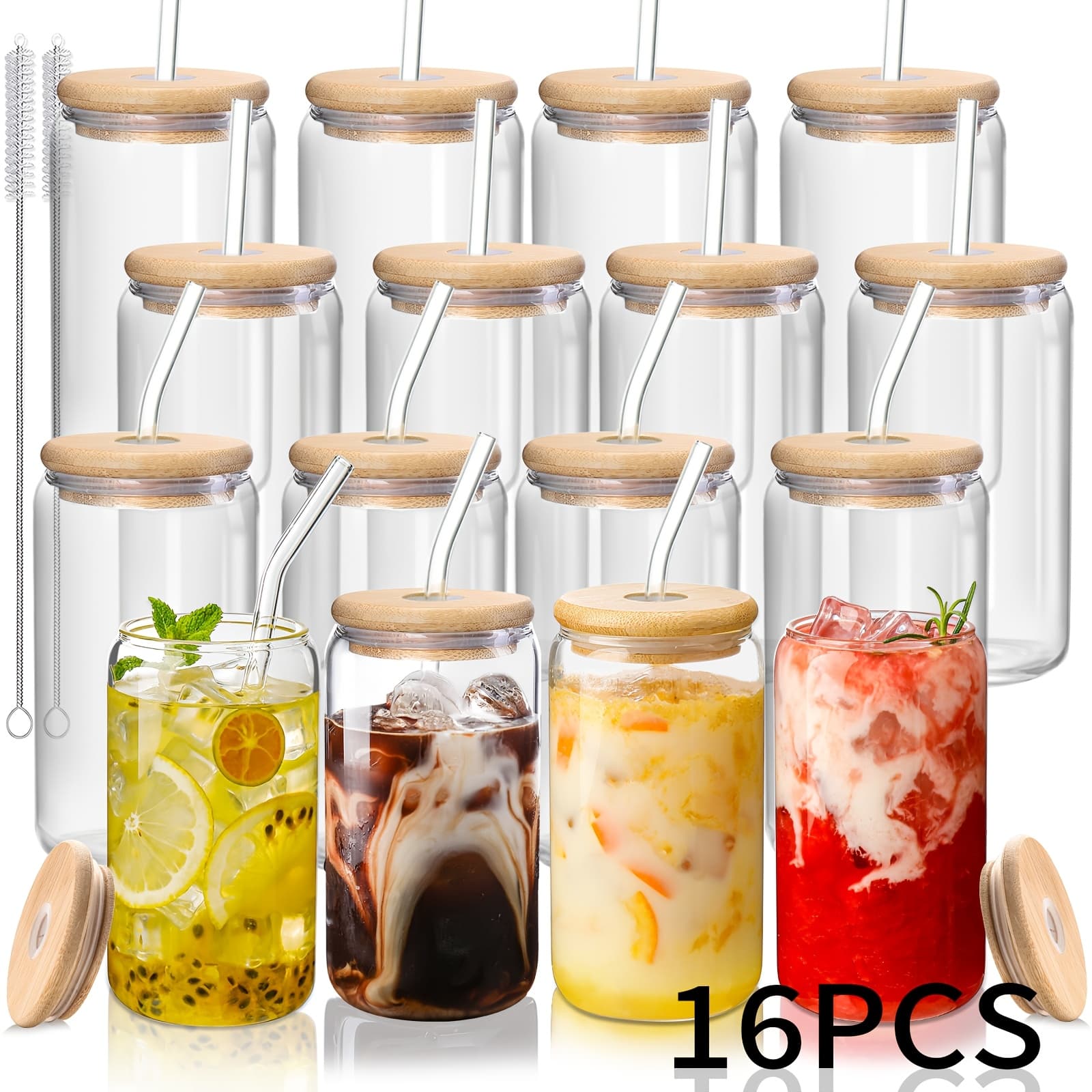 TEMU 16 Glasses, Suitable For All Kinds Of Family Dinners, Perfect Dinner Glasses, Travel, Coffee, Juice, Dating, Christmas, Food Service Equipment