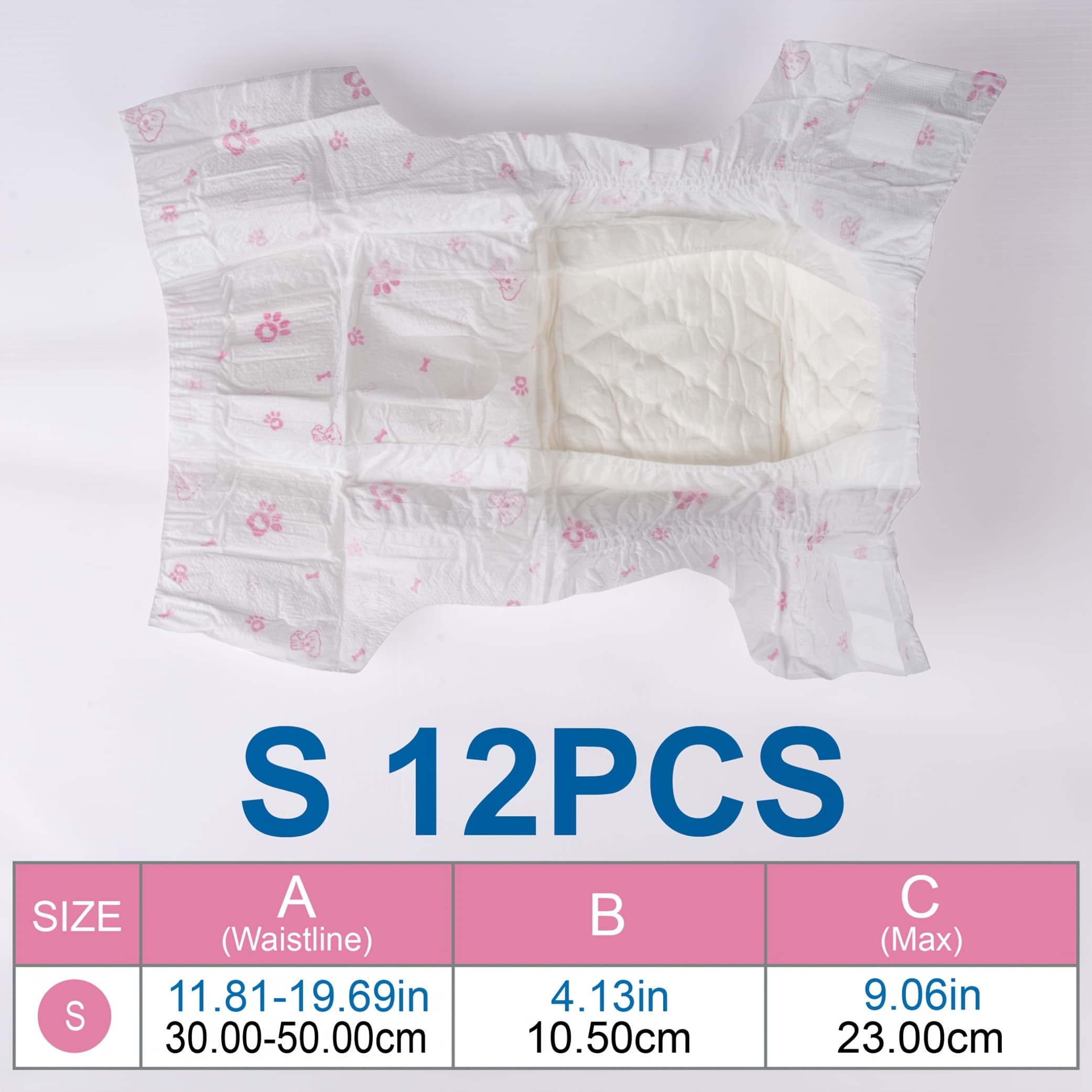 TEMU Disposable Female Dog Diapers - Soft And Comfortable, Water-absorbent And Leak-proof, Postoperative Care For Dogs, Urinary Incontinence For Elderly Dogs, Female Dog Physiological Pants