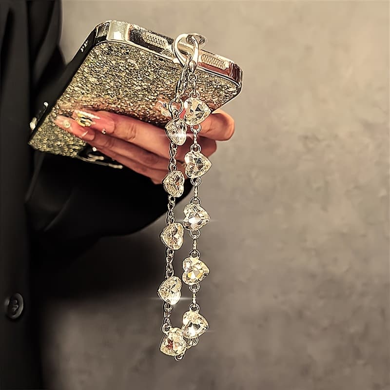 TEMU Love Diamond Lobster Mobile Phone Lanyard